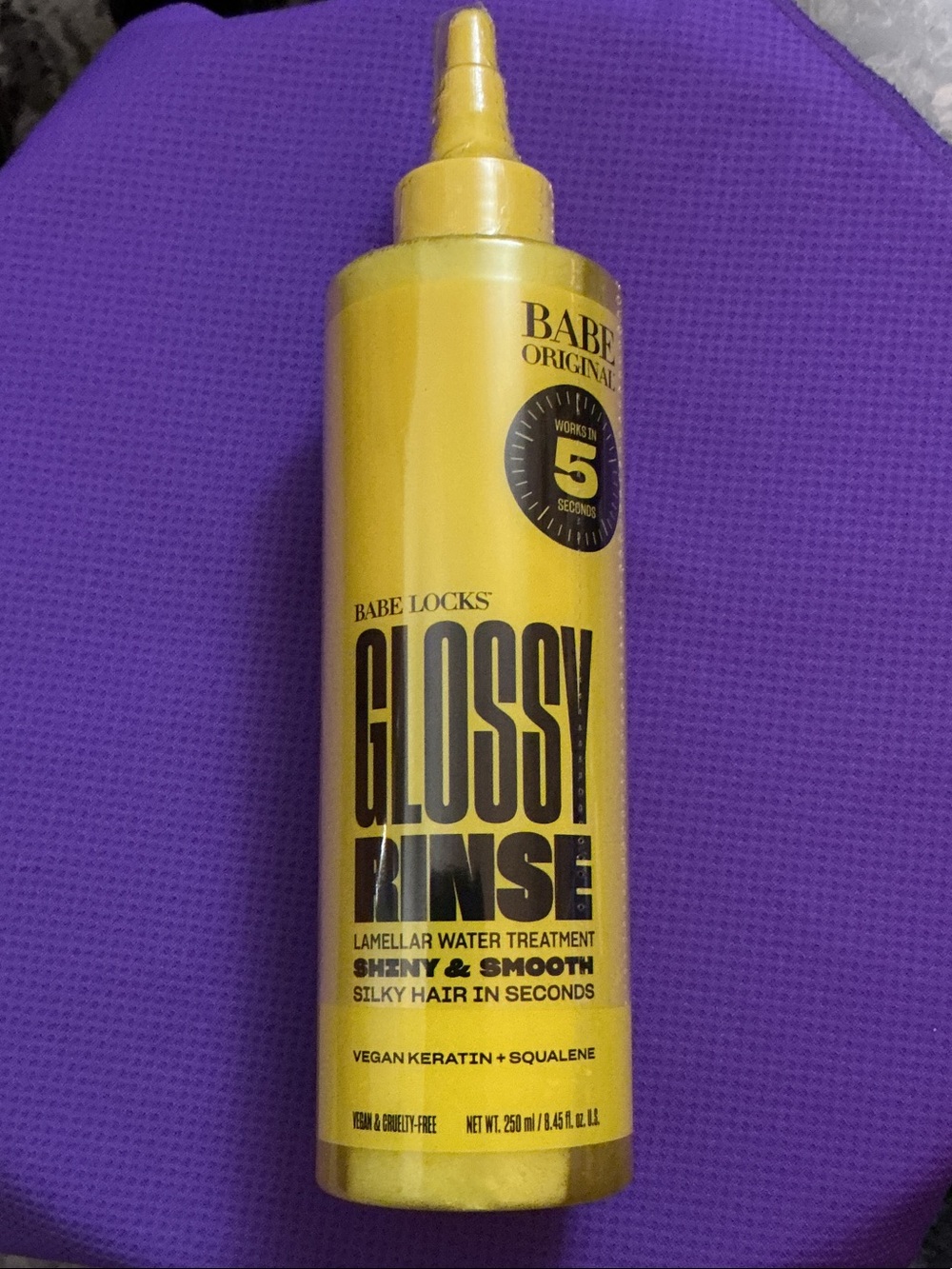 Babe Original Glossy Rinse Hair Treatment — Bright Yellow Bottle